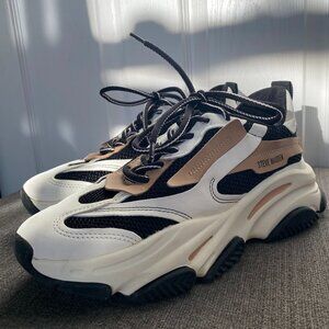 Steve Madden Possession Black/Tan Women’s Sneakers | Size 9 🤎🍮🧸🍂👞🦔